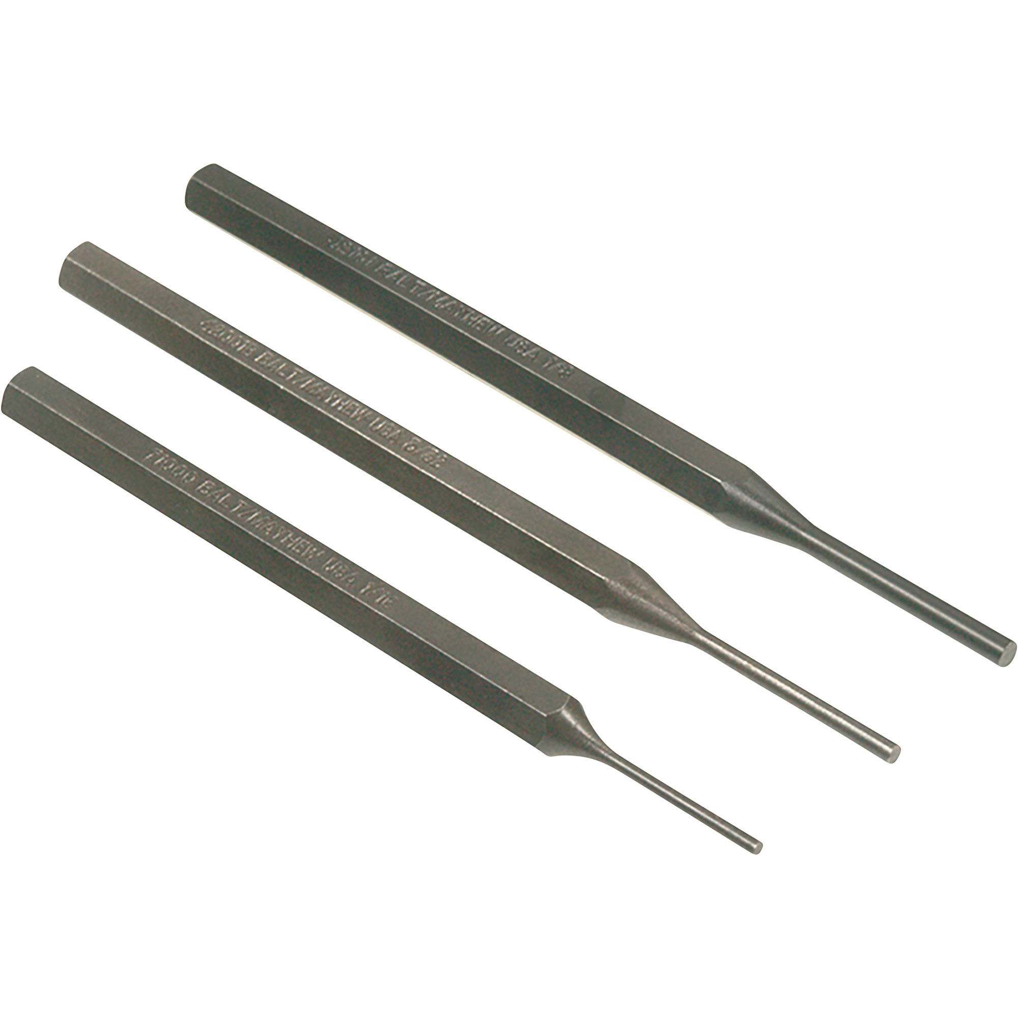 Mayhew Short Pin Punch Set, 3-Pc., Model# 89032